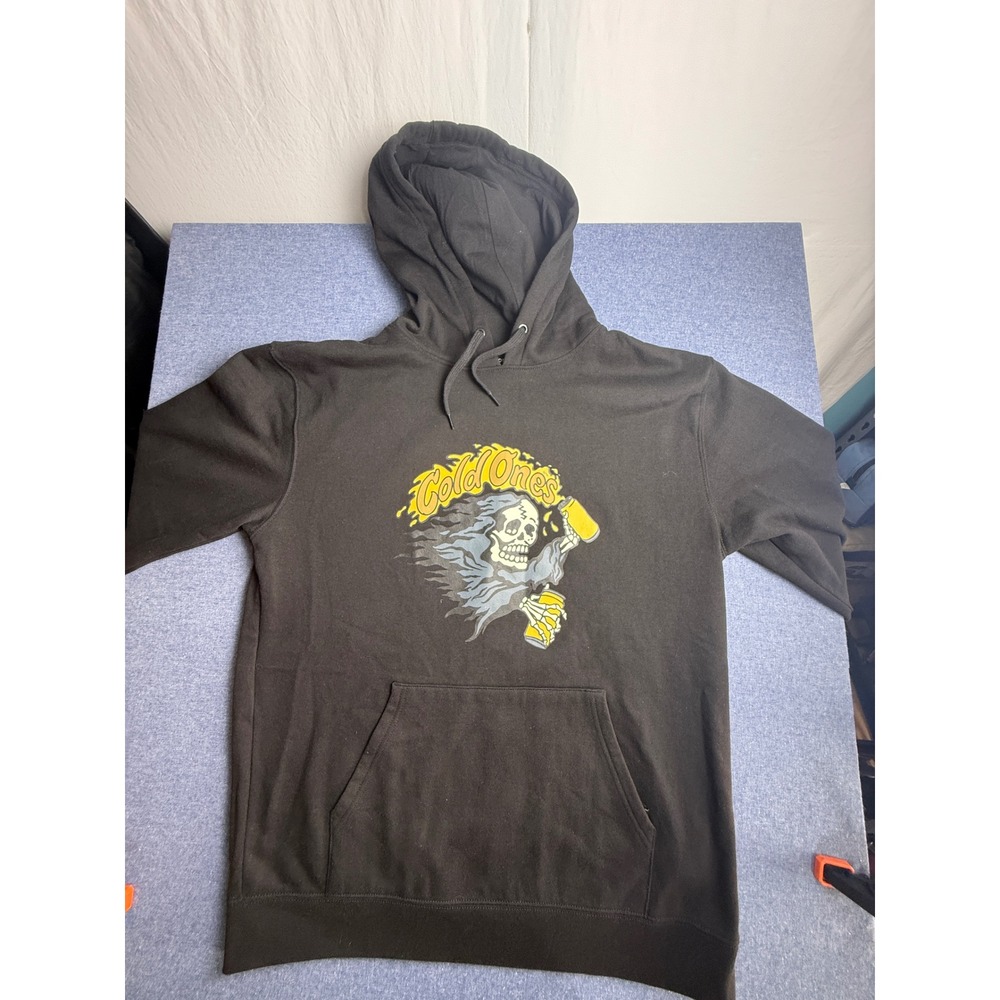 Vans Cold Ones Grim Reaper Skeleton Graphic Hoodie Black Mens XL Sweatshirt